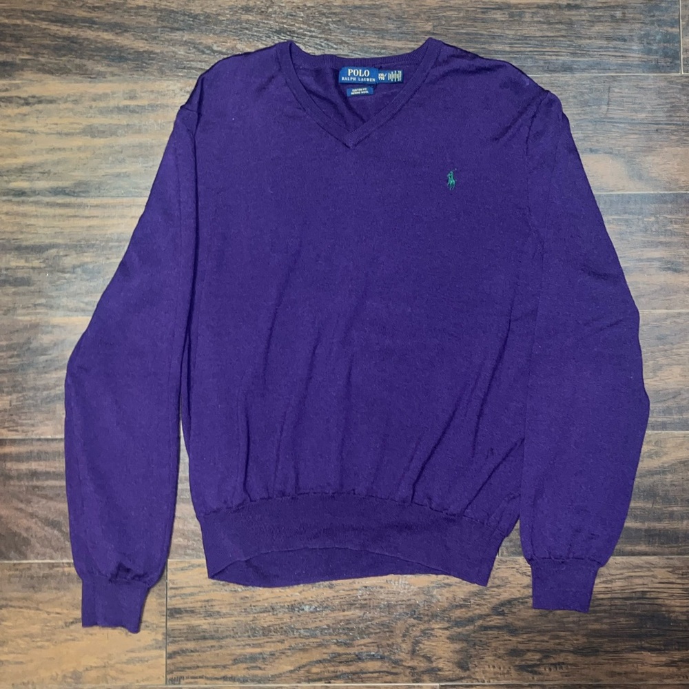 Purple Polo Ralph Lauren Wool Sweater - XXL